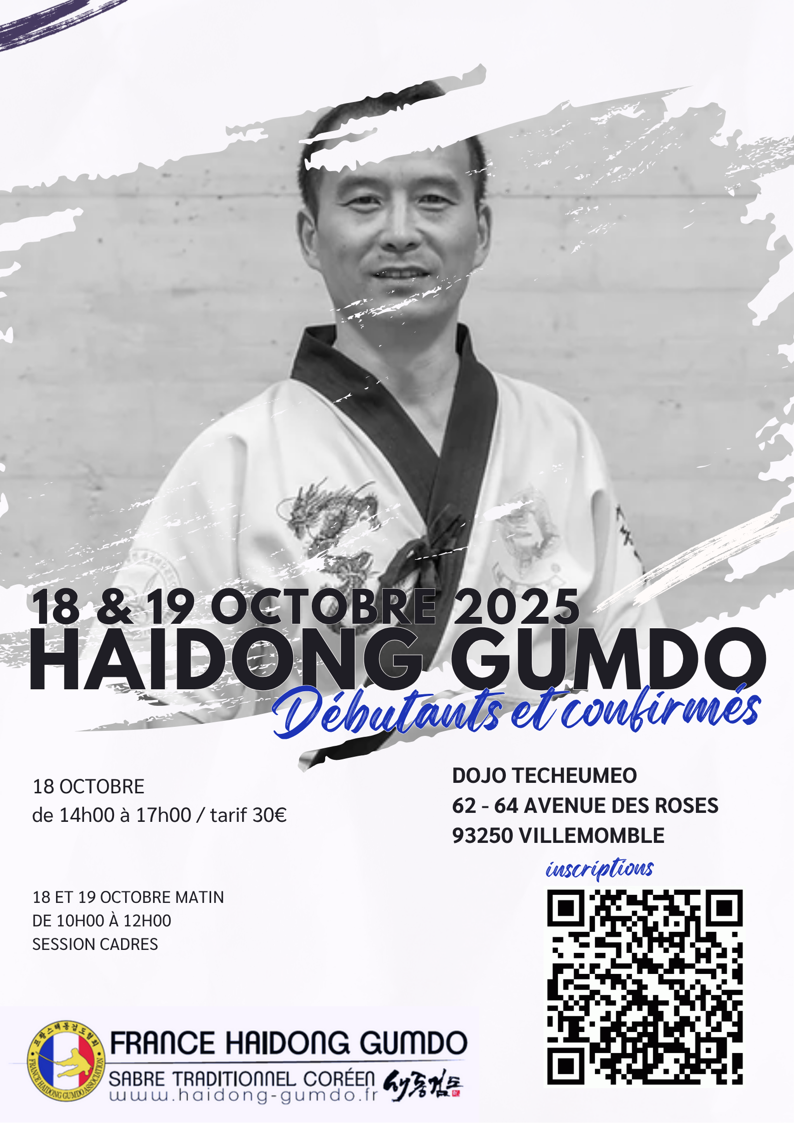 [18 octobre] Stage avec Maître Lee